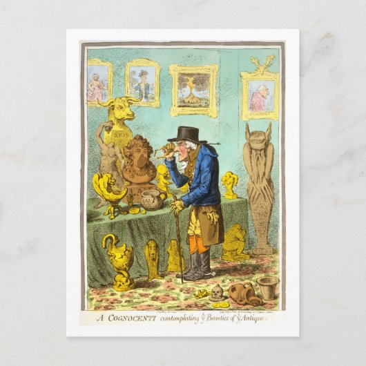 Een Cognocenti die overweegt Briefkaart (Voorkant)