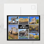 Een collage uit Rome, Italië Briefkaart (Voorkant / Achterkant)