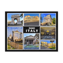 Een collage uit Rome, Italië