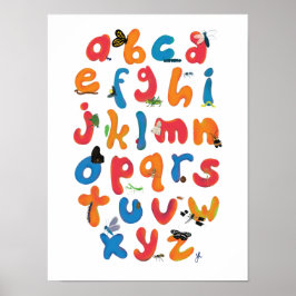 Een Collectie-alfabet Kinderwandkunst Poster