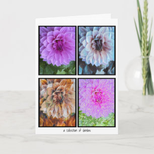 Een Collectie van Dahlias Kaart