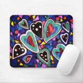 Een collectie van harten muismat (Met muis)