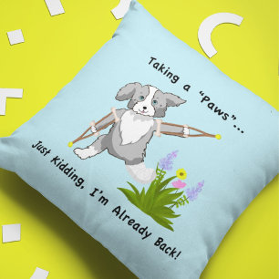 Een Collie met 'Pootjes' aan Krukken Kussen