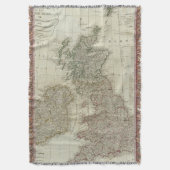 Een complete kaart van de Britse eilanden Deken (Voorkant Verticaal)