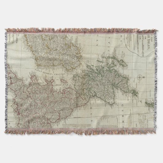 Een complete kaart van de Britse eilanden Deken (Voorkant)