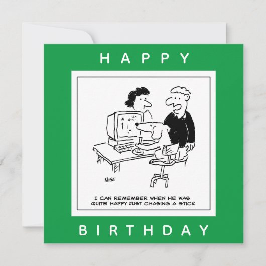 Een computergame-Cartoon afspelen Kaart (Voorkant)