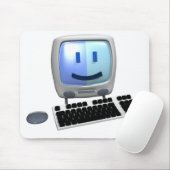 Een computergezicht. muismat (Met muis)