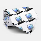 Een computergezicht. stropdas (Opgerold)