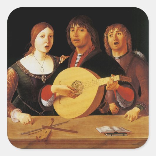 Een concert vierkante sticker (Voorkant)