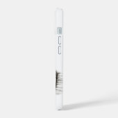 Een conengel met slaap, zwart en wit design iPhone 15 hoesje (Linkerkant)