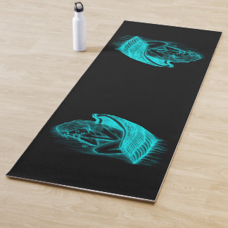 Een congel, zwart en groen ontwerp yogamat