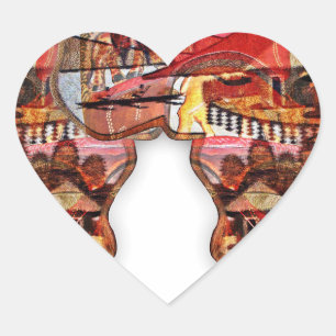 Een continent verbonden: de dualiteit van Afrika Hart Sticker