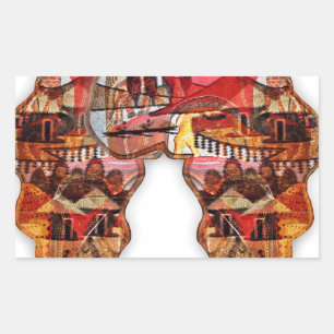 Een continent verbonden: de dualiteit van Afrika Rechthoekige Sticker