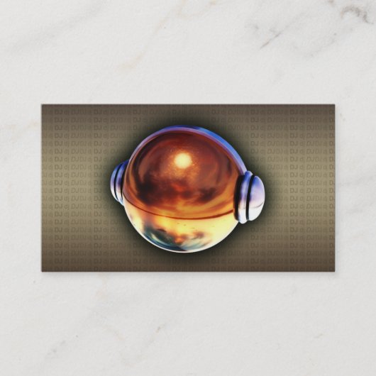 Een cool 3D DJ logo visitekaartje (Voorkant)