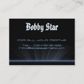 Een cool DJ blauw initiaal visitekaartje (Achterkant)