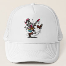 Een cool rockster skelet