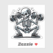 Een cool skelet dat werkt sticker (Vel)