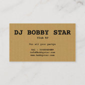 Een cool visitekaartje van een DJ-hoofdtelefoonpic (Achterkant)