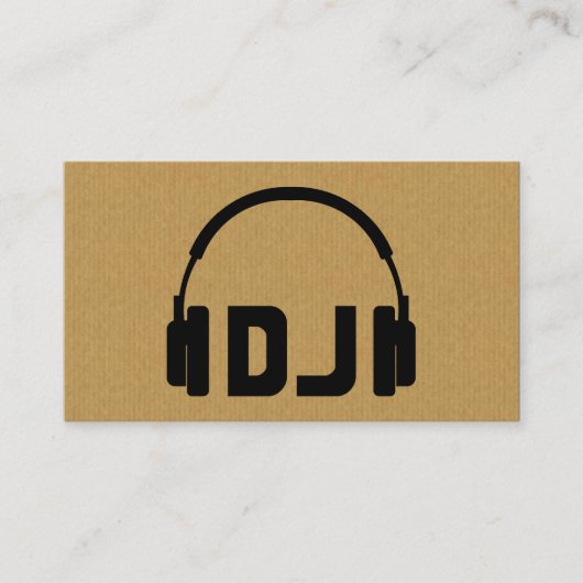 Een cool visitekaartje van een DJ-hoofdtelefoonpic (Voorkant)