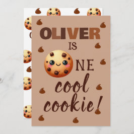 Een coole cookie 1e verjaardag aankondiging