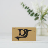 Een coole DJ-initialen visitekaartje (Staand voorkant)