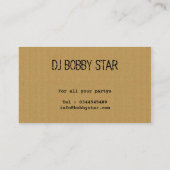 Een coole DJ-initialen visitekaartje (Achterkant)