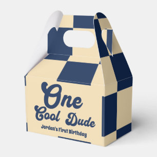 Één Coole Kerel Blauwe 1e Verjaardag Feest Favorie Bedankdoosjes