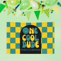 Één Coole Kerel Emoji 1e Verjaardagsdecoratie