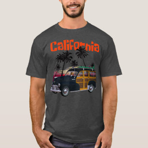 Een coole klassieke houtachtige Californische surf T-shirt