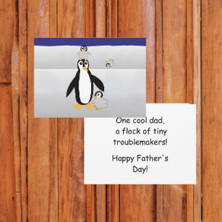 Een Coole Pinguïn Papa Kaart