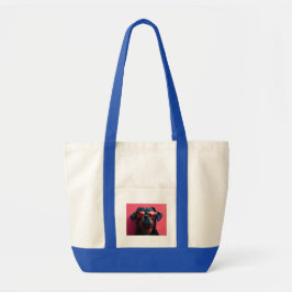 Een coole rottweiler met een zonnebril tote bag