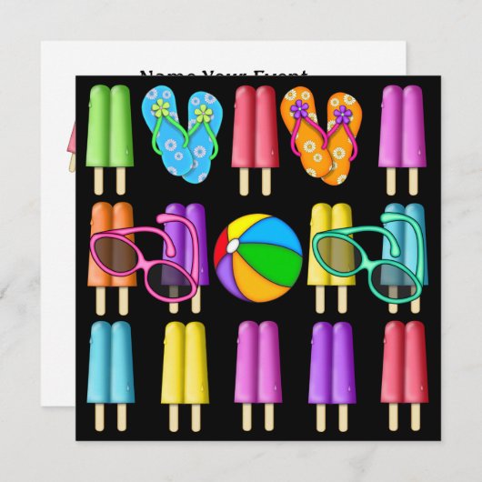 Een COOLE Uitnodiging (Voorkant / Achterkant)