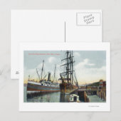 Een Coos Bay Shipping Scene op Dock Briefkaart (Voorkant / Achterkant)
