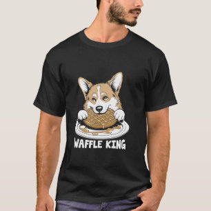 Een Corgi Genietend Van Een Wafel Koning Wafels Et T-shirt