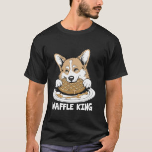 Een Corgi Genietend Van Een Wafel Koning Wafels Et T-shirt