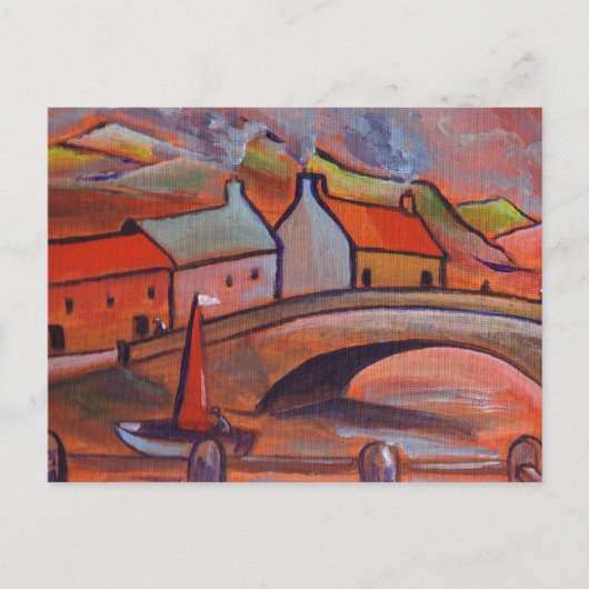 EEN CORNWALL VILLAGE BRIEFKAART (Voorkant)