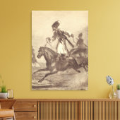 Een Cossack Horseman Canvas Afdruk (Insitu (Woonkamer))