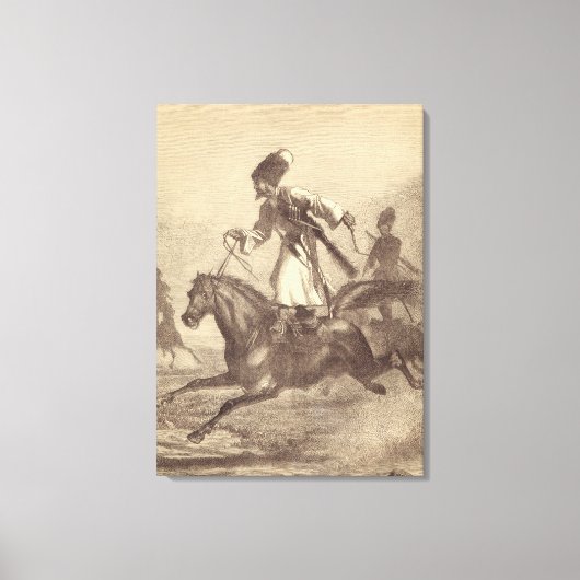 Een Cossack Horseman Canvas Afdruk (Voorkant)
