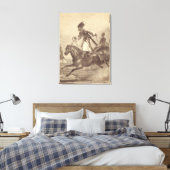Een Cossack Horseman Canvas Afdruk (Insitu (Slaapkamer))