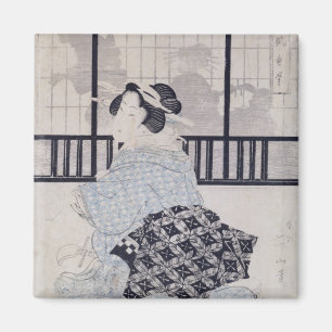 Een Courtisan met een Shamisen Magneet