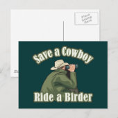 Een Cowboy redden... Ride a Birder Briefkaart (Voorkant / Achterkant)