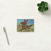 Een cowboy zwaait een lasso uit horseback post-it® notes (Kantoor)