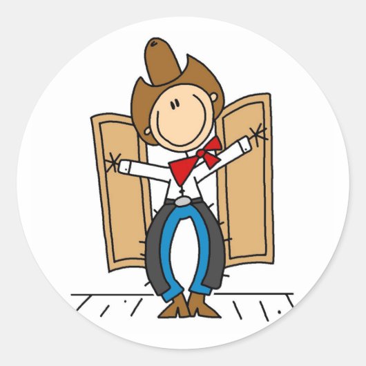 Een Cowboy's Entree Sticker (Voorkant)