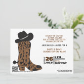 Een cowgirl of een cowboy? Land Westerne genderont Kaart (Staand voorkant)