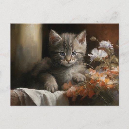 Een Cozy Corner Tabby Kitten Briefkaart (Voorkant)