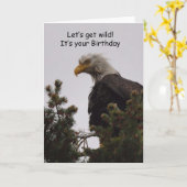 Een Crazy Eagle Verjaardag Kaart! Kaart (Gele Bloem)