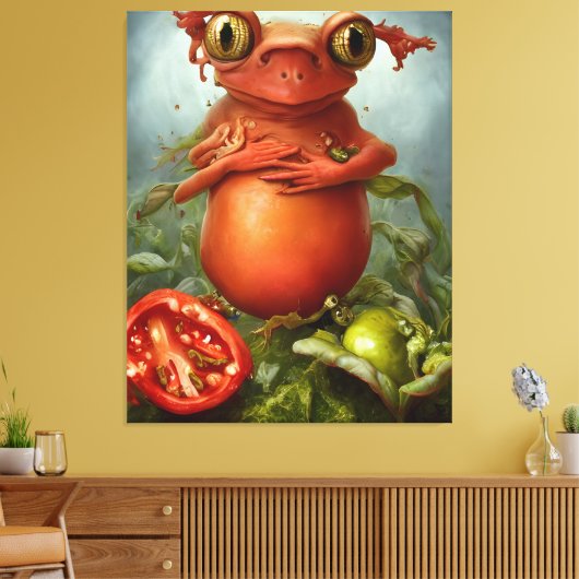 Een creatie in de salade canvas afdruk (Insitu (Woonkamer))