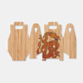 Een Crimson Dragon op Bamboo als Bedankdoosjes (Uitgevouwen)