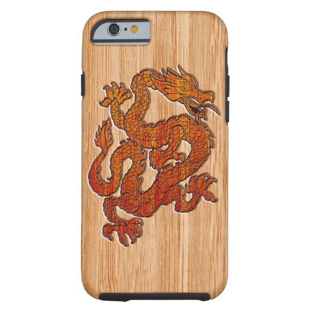 Een Crimson Dragon op Bamboo als Case-Mate iPhone Case (Achterkant)