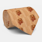 Een Crimson Dragon op Bamboo als Stropdas (Opgerold)